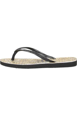 Havaianas Slim Leopard Meisjes Slippers - Black/Black