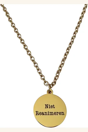 2 Love It Niet Reanimeren GLR - Ketting - RVS/Stainless steel - 70 cm + 5 cm verlenging