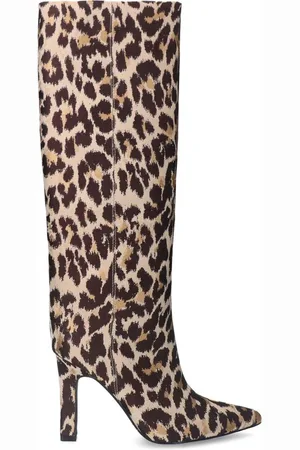 Sacha Dames - Leopard hoge laarzen met hak