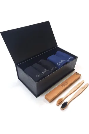 Bamboo Basics Comfortabel & Zijdezacht Beau - Bamboe Sokken (Giftpack 5 paar) Heren / Dames - /Navy - 35-40