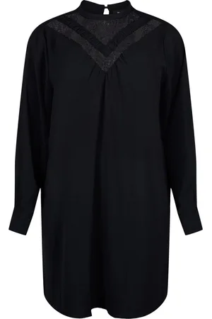 Zizzi VKAMMA, L/S, ABK DRESS Dames Jurk - Black