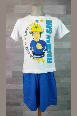 Brandweerman Sam Shortama - maat 122 - Fireman Sam pyjama met korte broek - 100% katoen