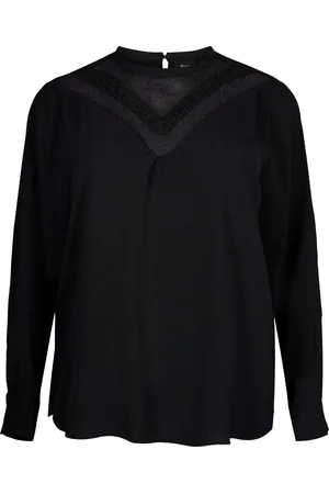 Zizzi VKAMMA, L/S, BLOUSE Dames Blouse - Black