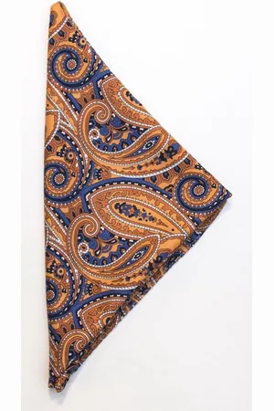 James Harvest 100% zijde Pochet Paisley - 2920300 - Orange
