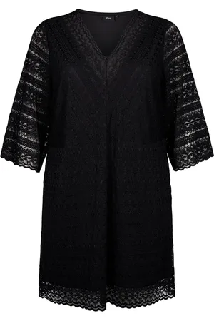 Zizzi VDANA, 3/4, ABK DRESS Dames Jurk - Black