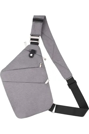Merkloos Borsttas met meerdere zakken, draagzak, schoudertas, heren, anti-diefstal crossbody borsttas, schoudertas, heren kleine buitenreizen, wandelen, joggen, 2.0