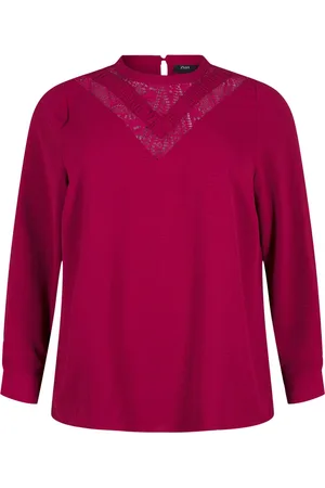 Zizzi VKAMMA, L/S, BLOUSE Dames Blouse - Bordeaux