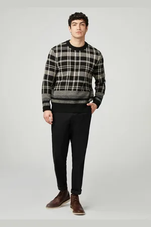 Ben Sherman Tartan jacquard crew