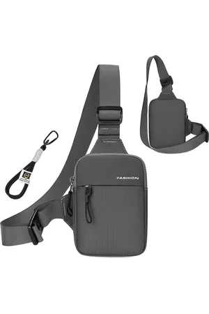 Merkloos Heren Sling Crossbody Bag Stijlvolle schoudertas, waterdichte borsttas en schoudertas Sling Bag Heren | Klein, lichtgewicht, voor buitenactiviteiten, reizen en het dagelijks leven