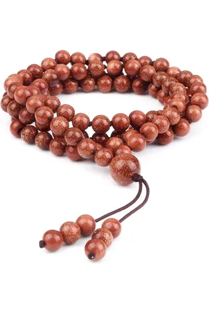Marama Mala armband Sandstone - zandsteen - elastisch - ketting - 108 kralen - natuursteen