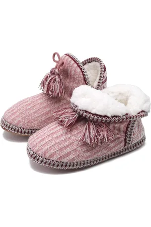 Merkloos Warme en Comfortabele Dames Huisschoenen voor de Winter met Geheugenschuim en Zachte Voering