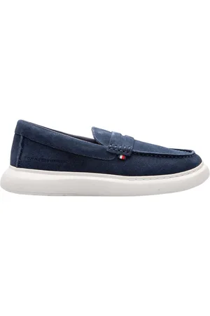 Tommy Hilfiger Hybride Loafer Suede Navy - Schoenmaat 41cm - Suede 100,Leer Heren