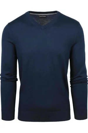 Suitable Merino Pullover V-Hals Navy