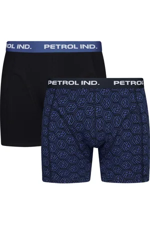 Petrol Industries Heren 2-pack Boxershorts Gearshift - Blauw