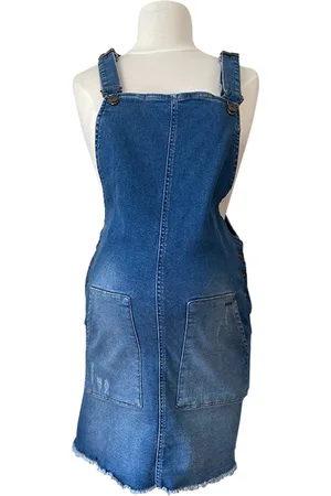 Love2wait Dungaree Dress Denim XS - S