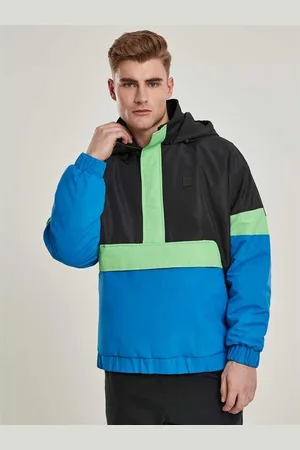 Urban classics 3-Tone Neon Mix Pullover Jas - XS - /Blauw