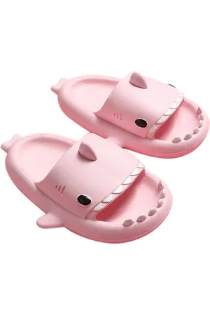 Merkloos Kinderslippers - slippers kinderen haai - meisjes 2-3 jaar - maat 24-25 - anti-slip - pantoffels