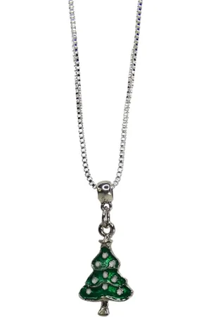 2 Love It Kerstboom - Ketting - Stainless steel - Lengte 45 cm + 5 cm verlenging - Kerst - - Zilverkleurig