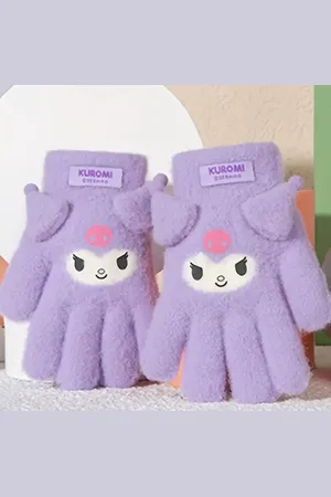 Sanrio Kuromi handschoenen - - fleece - Kuromi - Hello Kitty - My Melody - PomPomPurin - Pochacco - Kawaii