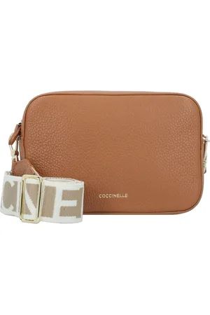 Coccinelle Leren Schoudertas Tebe Crossover Bag Bruine