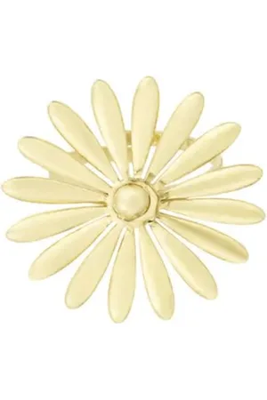 Yehwang Ring Bloem - Stainless Steel - One Size - Goudkleurig
