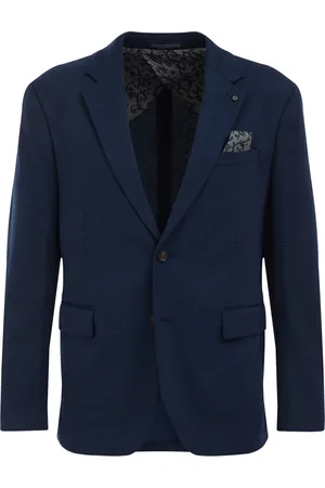 WE Fashion Heren melange blazer met stretch