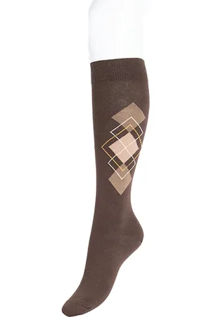 Bonnie Doon Dames Kniekous Katoen met Ruiten Argyle Rhombus Fun Kleur