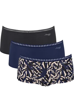 Sloggi 3-pack Crush Go dames boxershorts - Biologisch Katoenen dames onderbroeken - Multipack vrouwen ondergoed - XS