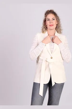 Grace & Mila Gilet met strikceintuur Nommy