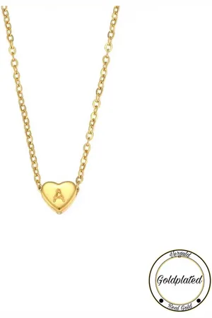 Soraro Initialen Ketting | Letter A | Minimaliste Kettingen Goudkleurig | Goldplated | Goudkleurige Ketting | Cadeau voor Haar | Vrouwen Cadeau | Elegante Kettingen