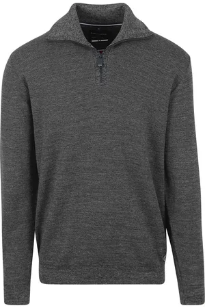 Casa Moda Half Zip Pullover Donkergroen