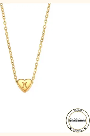 Soraro Initialen Ketting | Letter X | Minimaliste Kettingen Goudkleurig | Goldplated | Goudkleurige Ketting | Cadeau voor Haar | Vrouwen Cadeau | Elegante Kettingen |