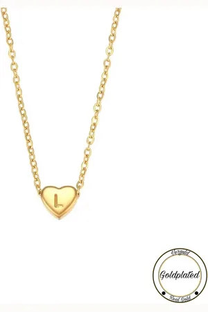 Soraro Initialen Ketting | Letter L | Minimaliste Kettingen Goudkleurig | Goldplated | Goudkleurige Ketting | Cadeau voor Haar | Vrouwen Cadeau | Elegante Kettingen