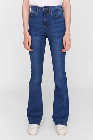 Noisy May Jeans Nmsallie Hw Flare Jeans Vi021mb Noo 27017557 Medium Blue Denim Dames