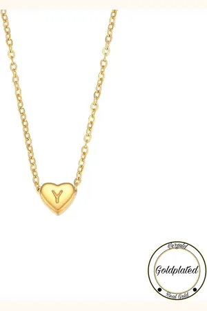 Soraro Initialen Ketting | Letter Y | Minimaliste Kettingen Goudkleurig | Goldplated | Goudkleurige Ketting | Cadeau voor Haar