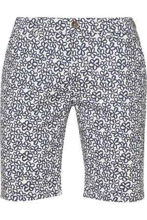 Blue Industry Short M8 Bloemen Donkerblauw