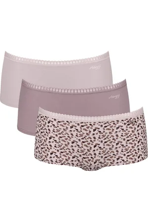 Sloggi 3-pack Crush Go dames boxershorts - Biologisch Katoenen dames onderbroeken - Multipack vrouwen ondergoed - XXL