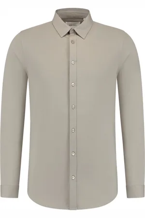 Pure Path Slim fit Jersey Shirts Casual Taupe (24030213 - 53)