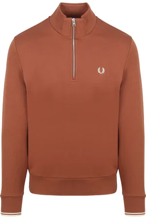 Fred Perry Half Zip Trui Whisky