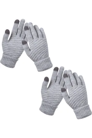 Merkloos Handschoenen - wintergebreide handschoenen - 2 paar - - Thermische handschoenen - One Size - Heerlijk warm - De winter Favorie - Elastische manchetten