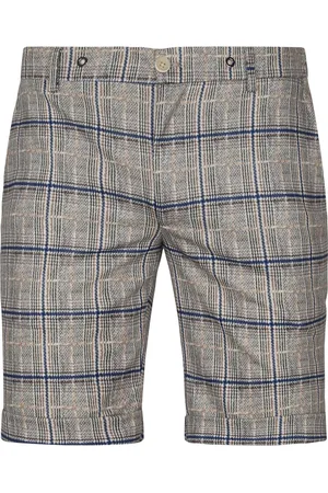 Blue Industry Short Jim Beige Geruit
