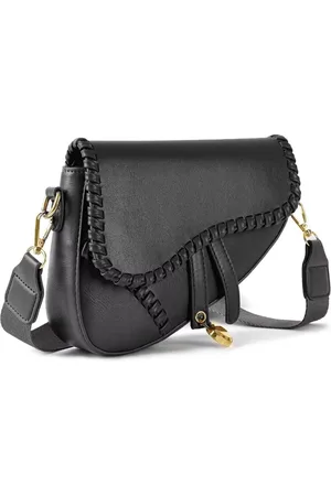 Merkloos Crossbody Tas Dames - Saddle Bag - Sling Bag - Borsttas - Schoudertas - Anti Diefstal & Waterdichte - Imitatie Leer - Crossbodytassen - Dames Tassen - Crossbodytas - Schoudertas Handtas - - Voor Dagelijks Gebruik, Wandelen, Reizen & Festiva