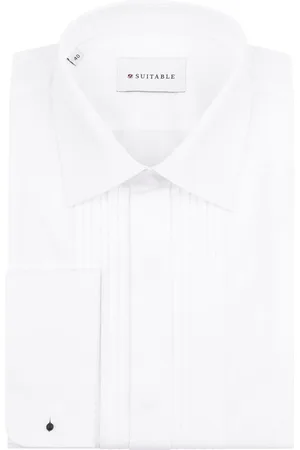 Suitable Smoking Overhemd Plisse - Boordmaat 44 - Heren Smoking Shirt - 100% katoen - Regular-Fit pasvorm