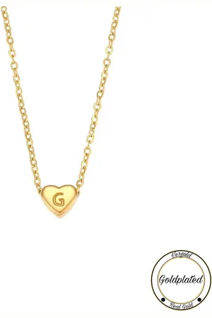 Soraro Initialen Ketting | Letter G | Minimaliste Kettingen Goudkleurig | Goldplated | Goudkleurige Ketting | Cadeau voor Haar | Vrouwen Cadeau | Elegante Kettingen