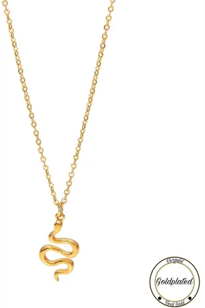 Soraro Slang Ketting | Goldplated | Goudkleurig | Snake | Elegante Ketting | Dames Ketting | Vrouwen Cadeau