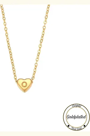 Soraro Initialen Ketting | Letter O | Minimaliste Kettingen Goudkleurig | Goldplated | Goudkleurige Ketting | Cadeau voor Haar | Vrouwen Cadeau |