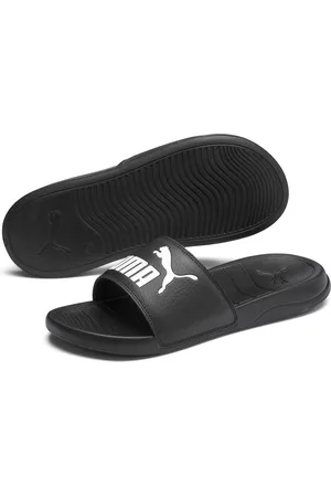 PUMA Popcat 20 Unisex Slippers - Black- Black- White