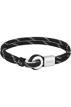 HUGO BOSS HBJ1580469M THAD SPORT Heren Armband - Gevlochten armband - Sieraad - - 7 mm breed - 19 cm lang