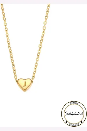 Soraro Initialen Ketting | Letter J | Minimaliste Kettingen Goudkleurig | Goldplated | Goudkleurige Ketting | Cadeau voor Haar | Vrouwen Cadeau | Elegante Kettingen