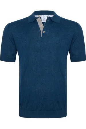R2 Amsterdam Knitted Polo Donkerblauw (navy)